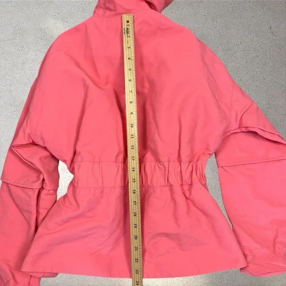 Opening Ceremony Peplum Rain Windbreaker Soft Shell Jacket Coat Sz L